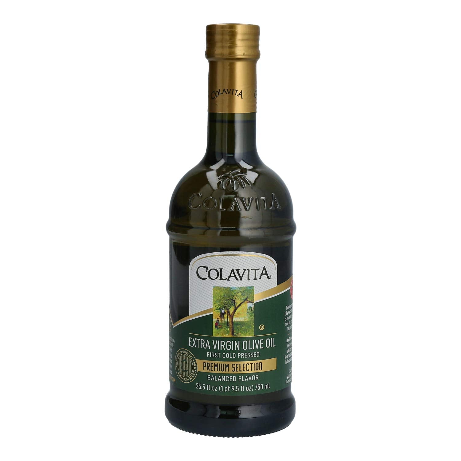 Colavita botella en cocina durante salteado aporta sabor equilibrado