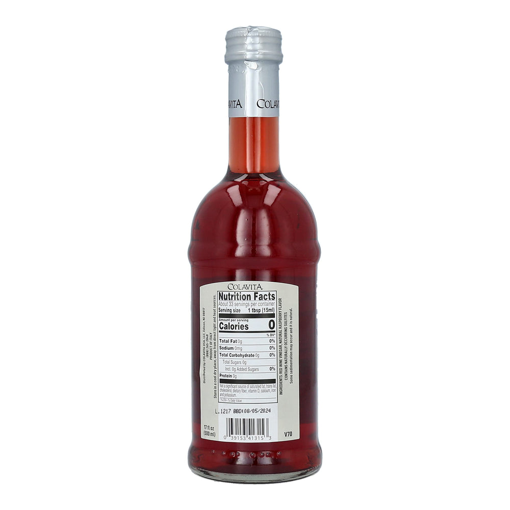 COLAVITA textura del vinagre con tono rojo frambuesa, aporta sabor afrutado