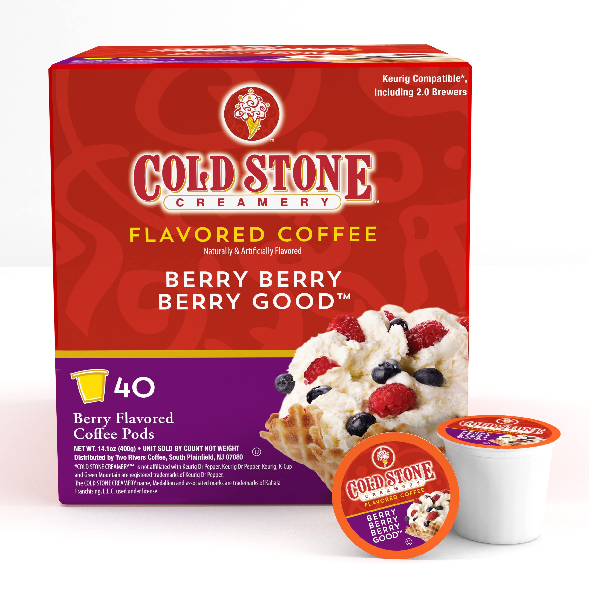 Cold Stone Creamery Beverages primer plano de cápsula compatible Keurig y diseño práctico