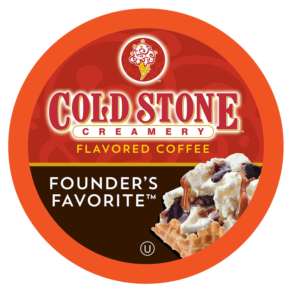Cold Stone Creamery paquete frontal mostrando 40 cápsulas y variedad de sabores
