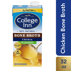 College Inn etiqueta con ingredientes y beneficios visibles para confianza