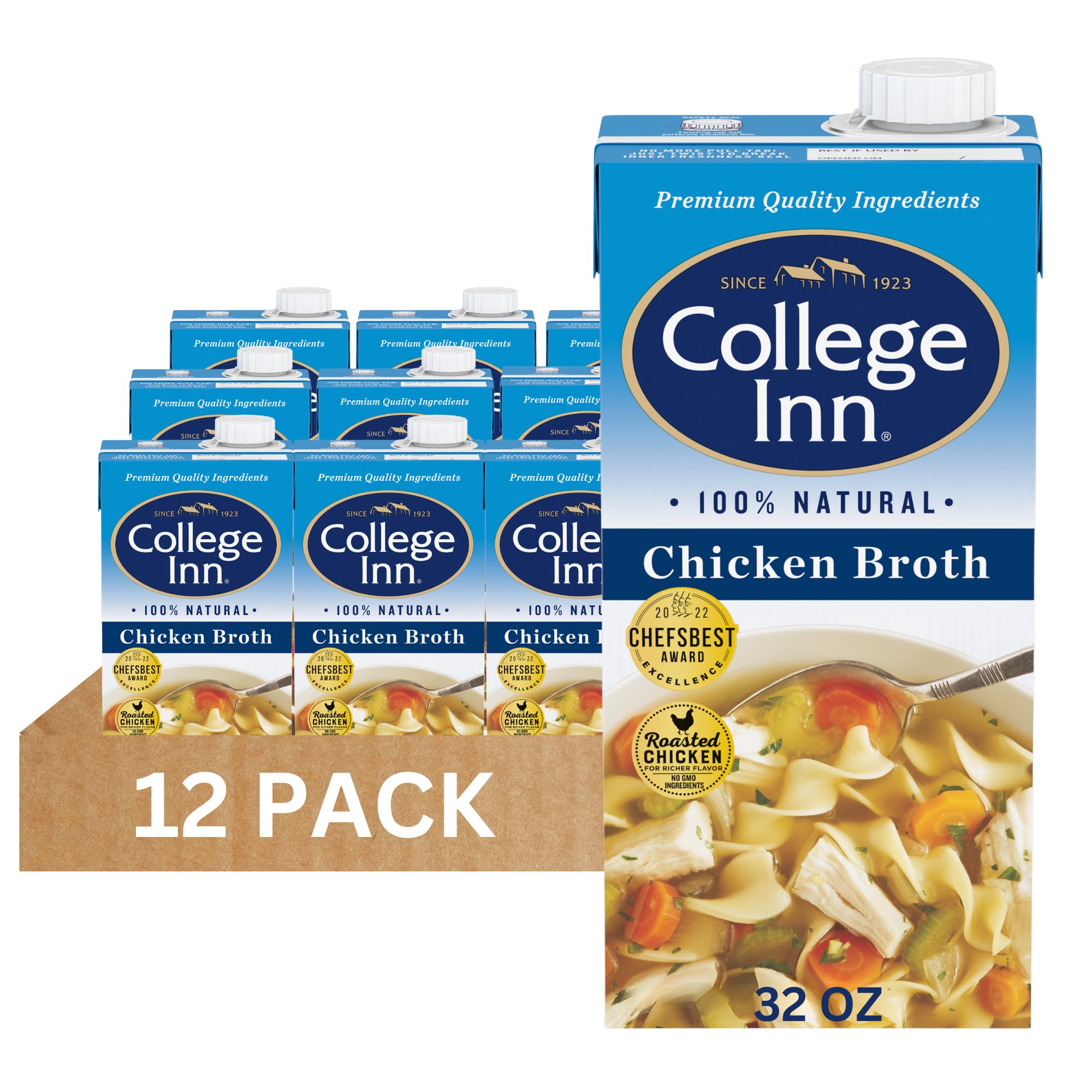 College Inn envase frontal mostrando la marca y formato 32 oz, ideal para despensa