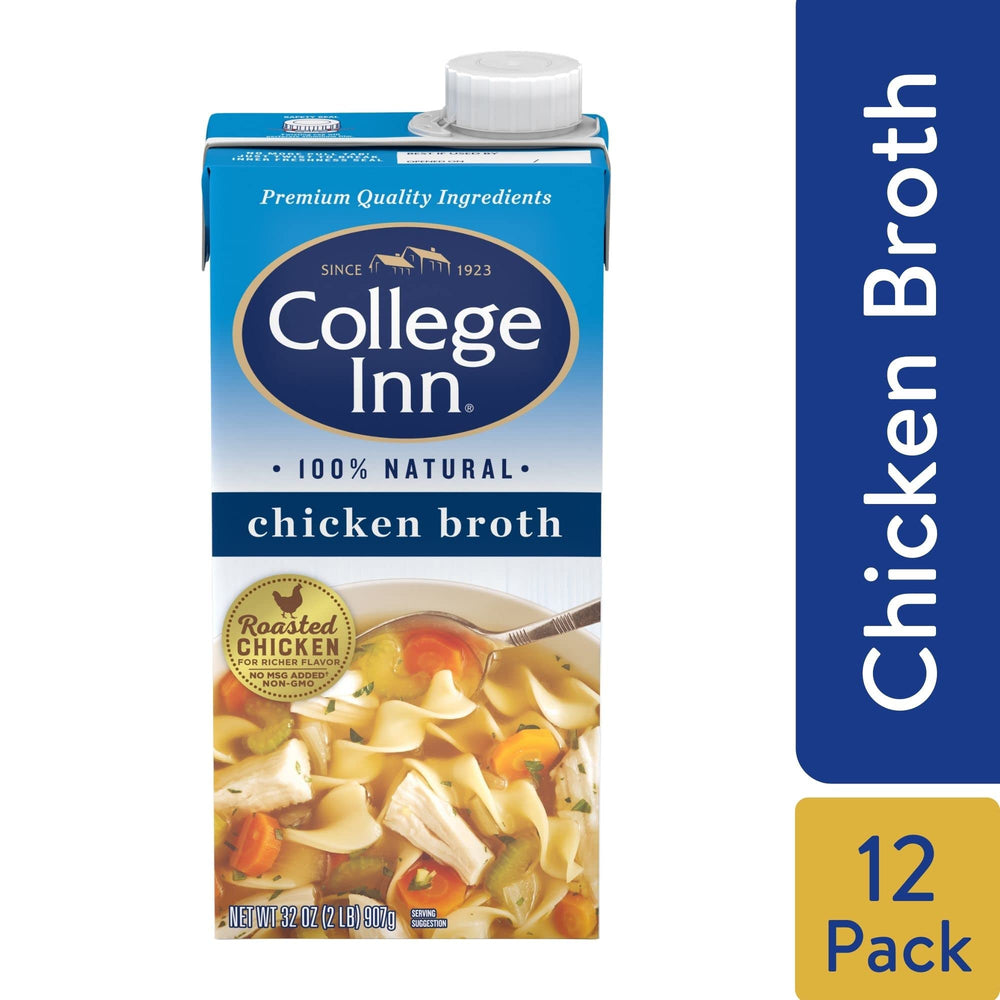 College Inn caldo servido en sopa de fideos, realza sabor casero y confort