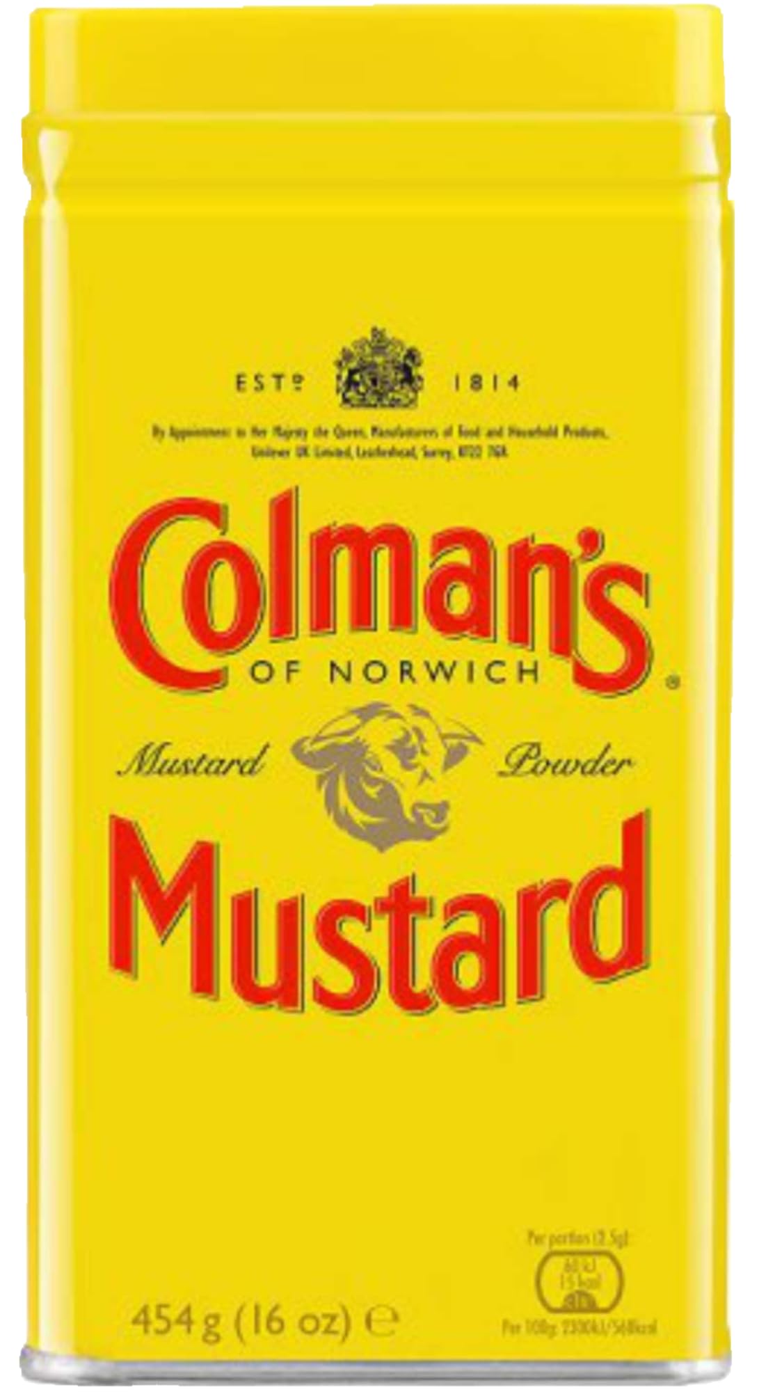 Colman's polvo de mostaza en primer plano mostrando textura fina y potencia aromática