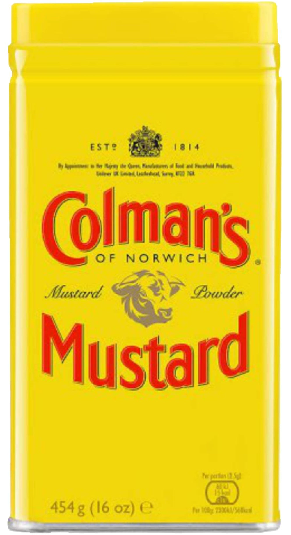 Colman's polvo de mostaza en primer plano mostrando textura fina y potencia aromática