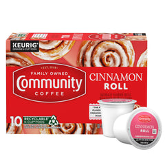 Community Coffee caja frontal mostrando 10 cápsulas y diseño atractivo