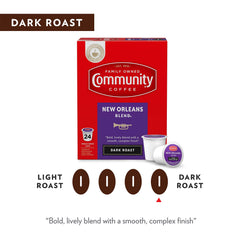 Community Coffee taza preparada con crema resaltando cuerpo y aroma intenso