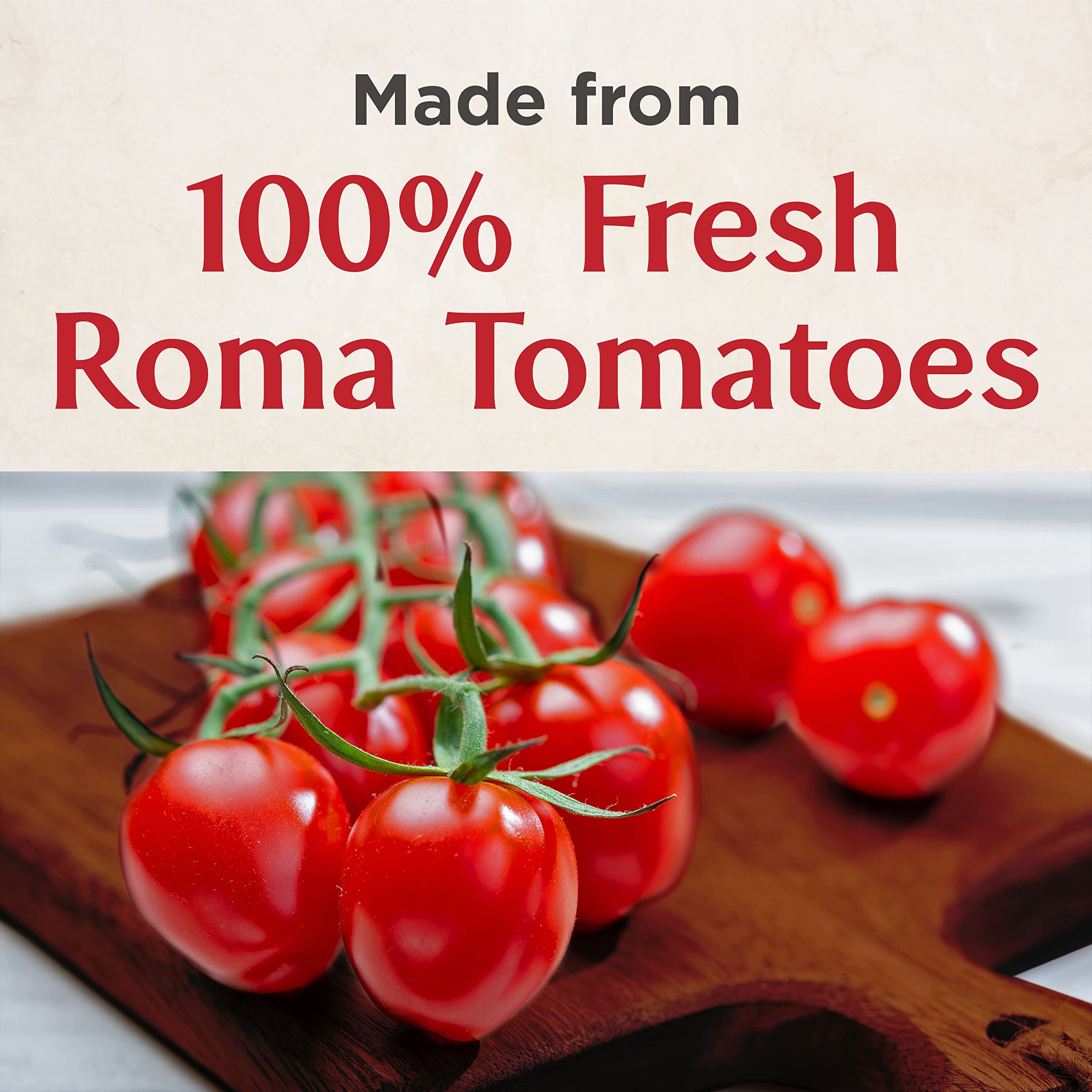 Contadina, tomates maduros en la vid como ingrediente principal, sabor auténtico