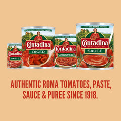 Contadina salsa servida en pasta lista para comer, realza sabores