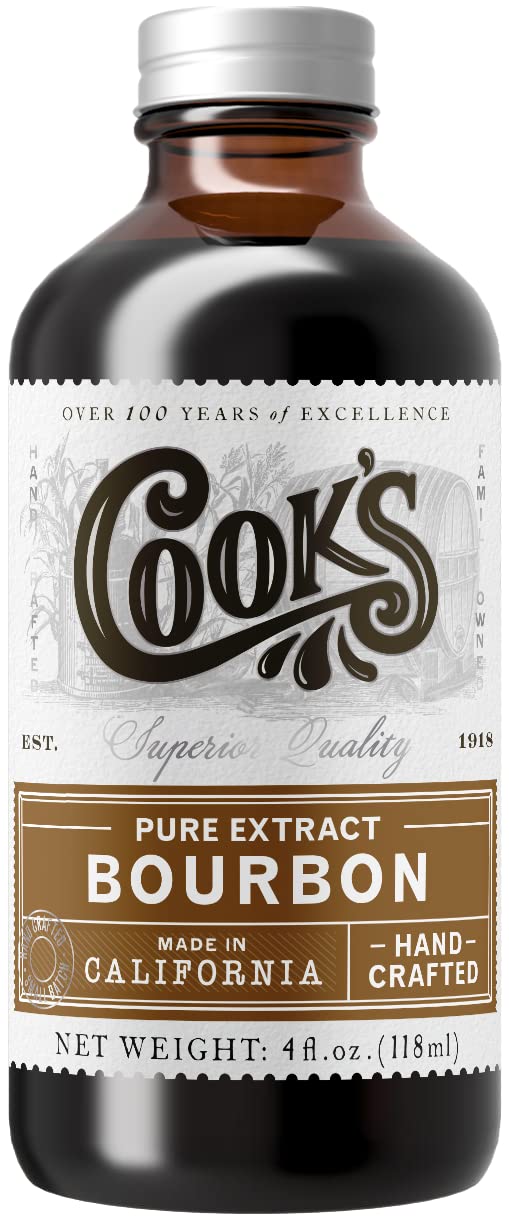 COOK'S botella frontal 4 oz mostrando envase ámbar y cierre resellable, uso práctico