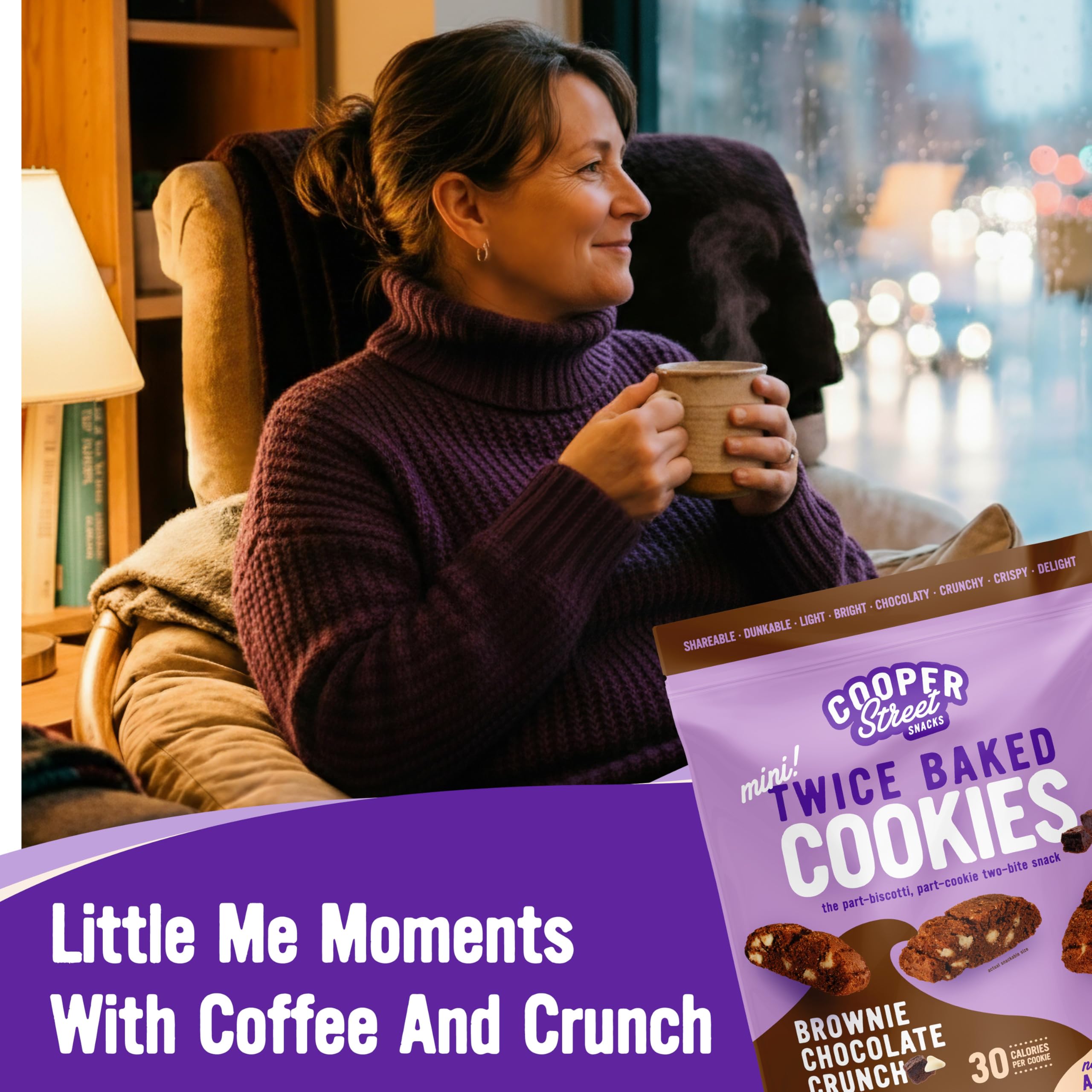 COOPER STREET bol con biscotti listo para servir en reuniones y eventos