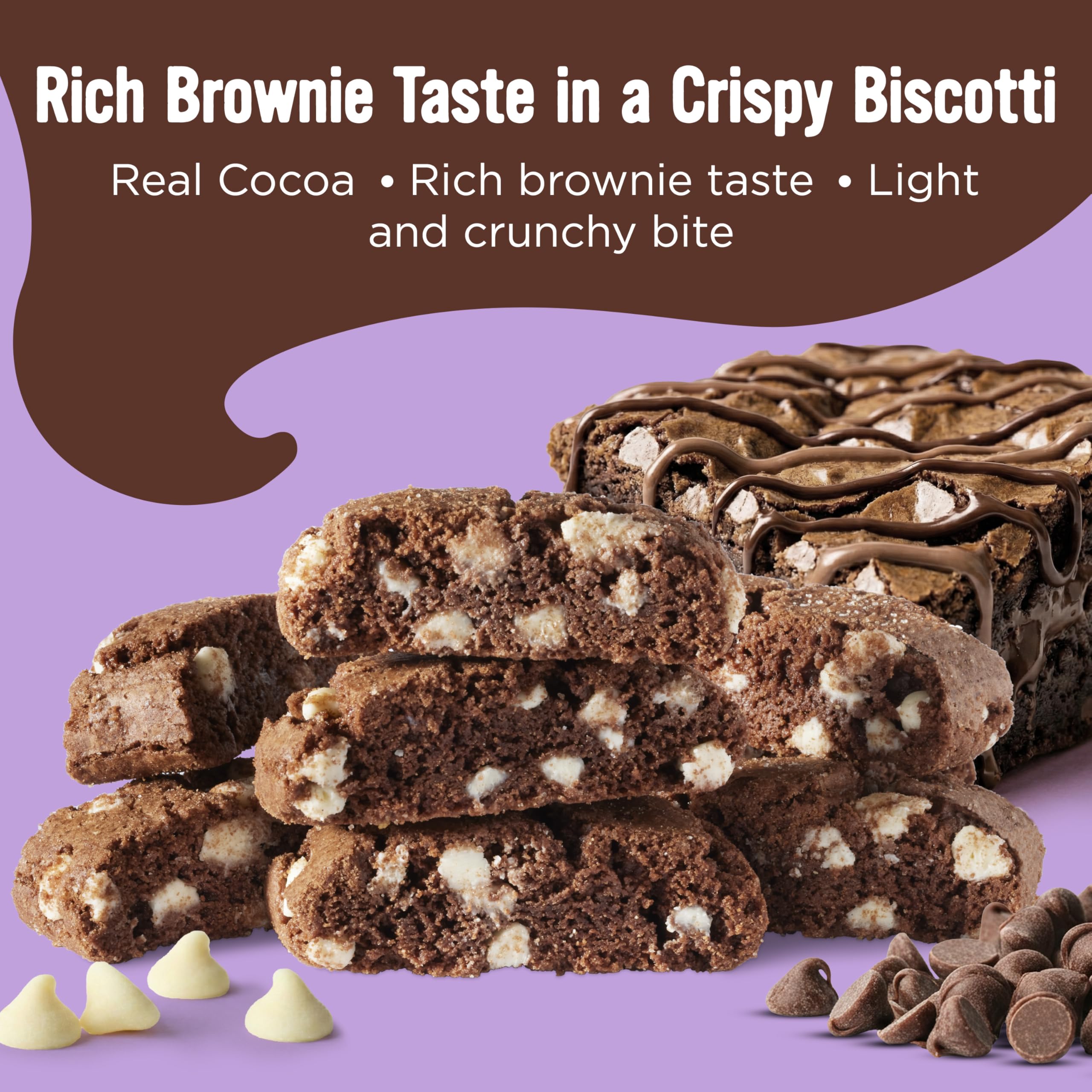COOPER STREET biscotti apiladas que muestran forma mini y crocancia