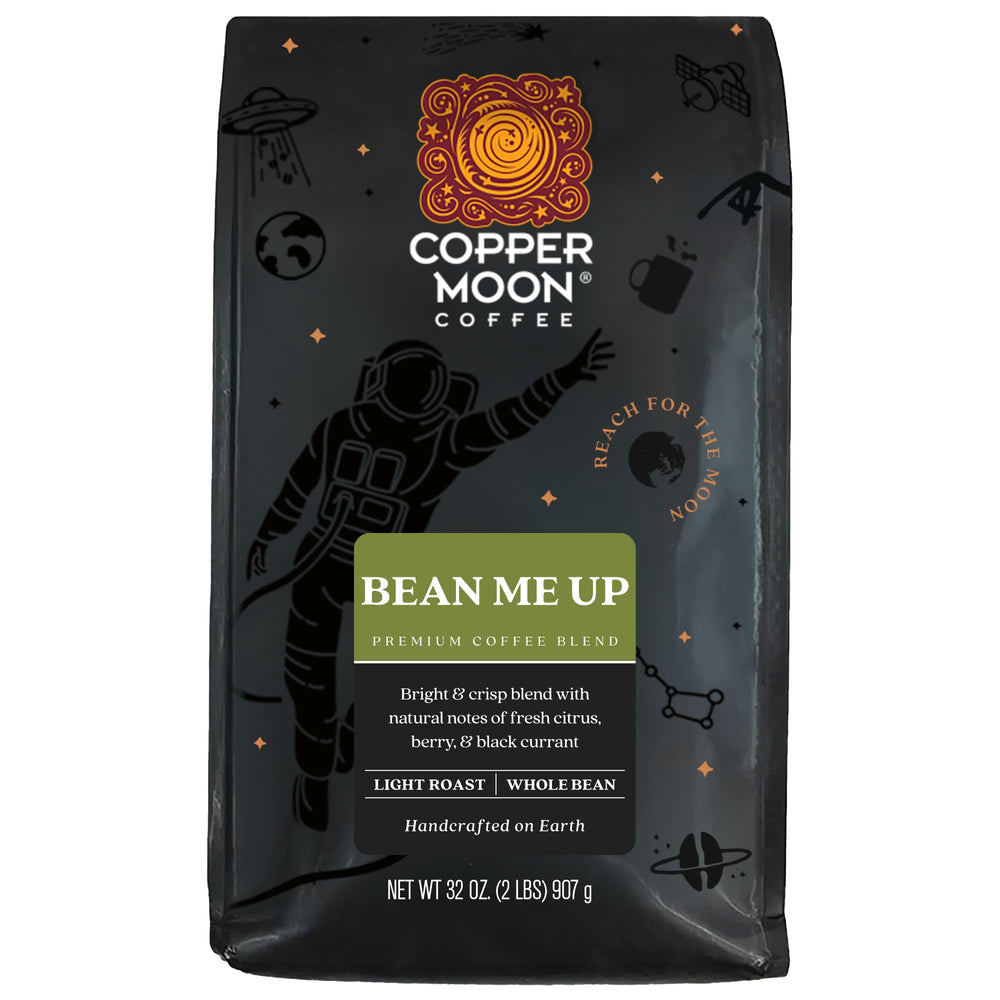 Copper Moon frente de empaque mostrando la bolsa y beneficio de frescura