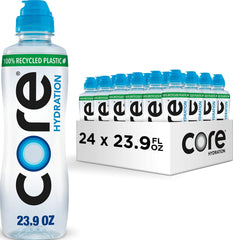 Core botella frontal 23.9 fl oz mostrando etiqueta y tamaño, hidratación conveniente