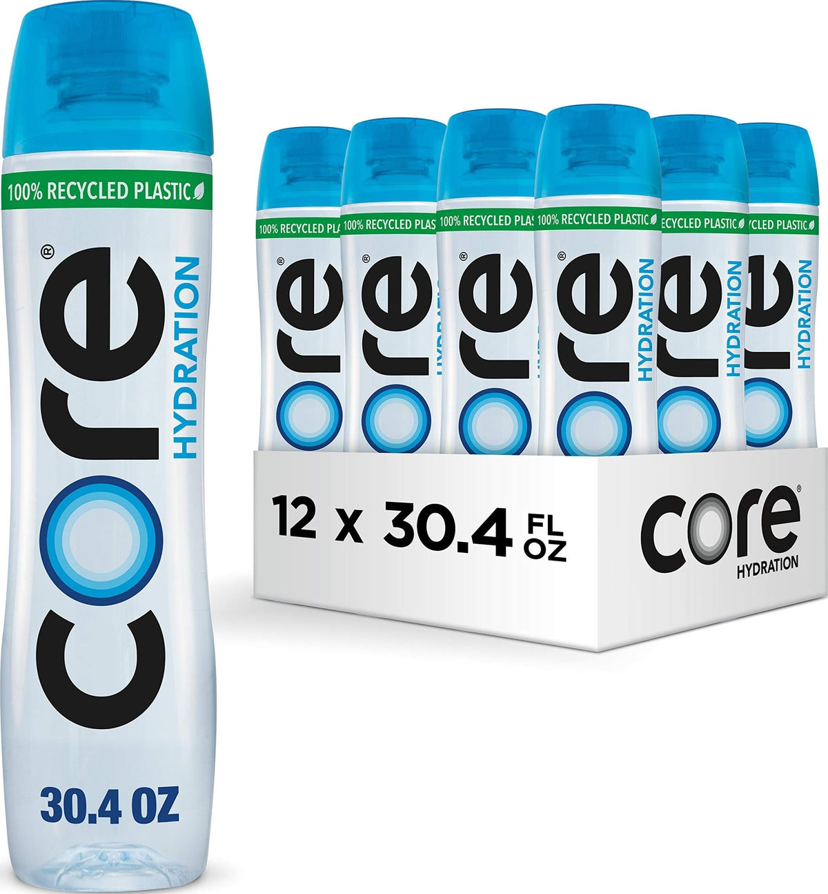 Core botella frontal 30.4 fl oz que muestra diseño y beneficio de hidratación