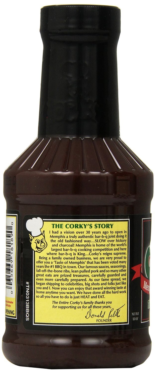 CORKY'S textura espesa de la salsa mostrando brillo y adherencia