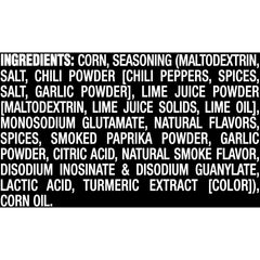 Corn Nuts condimentos visibles de limón, chile y pimentón resaltando sabor