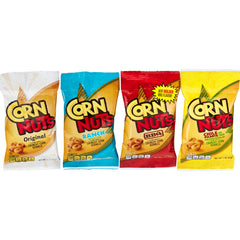 Corn Nuts frente del paquete mostrando variedad y conveniencia