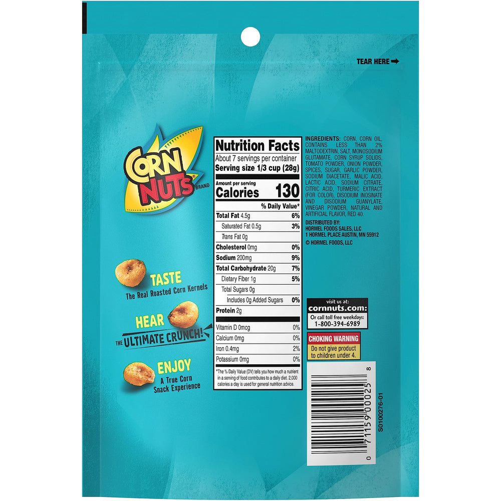 Corn Nuts primer plano de textura crujiente y cobertura ranch que invita a probar