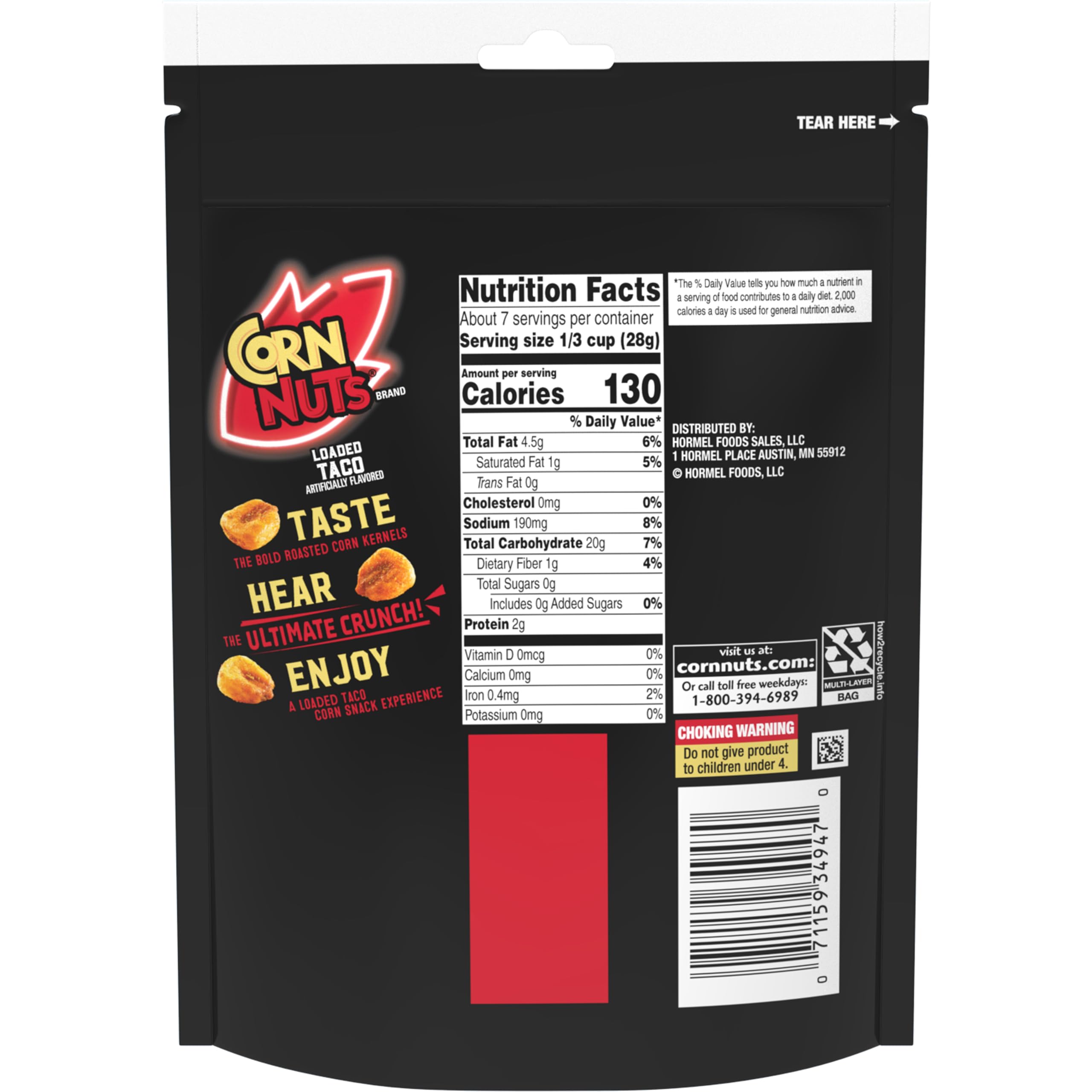 CORN NUTS textura crujiente en primer plano que destaca su tostado y grosor
