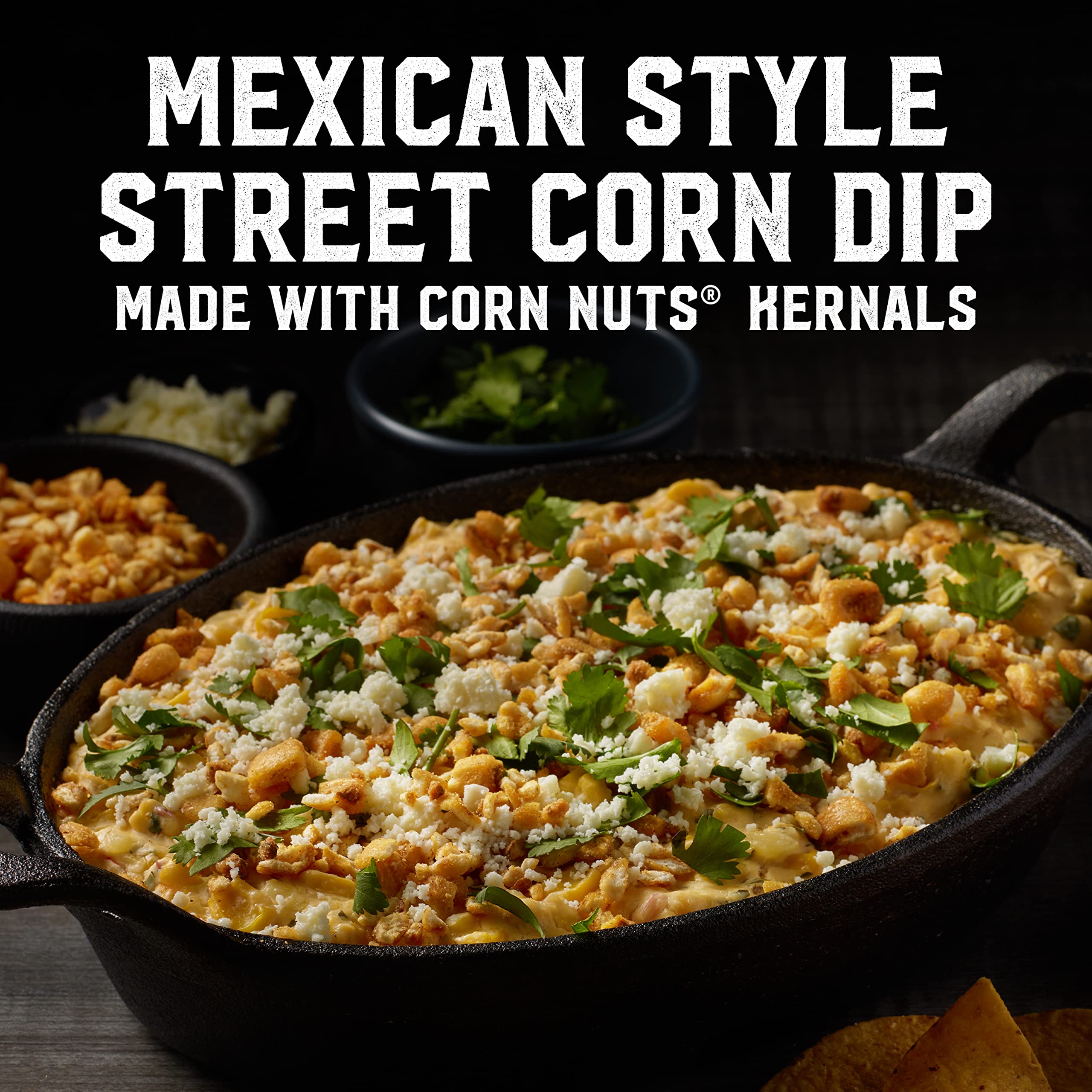 Corn Nuts etiqueta nutricional legible en el reverso para información clara