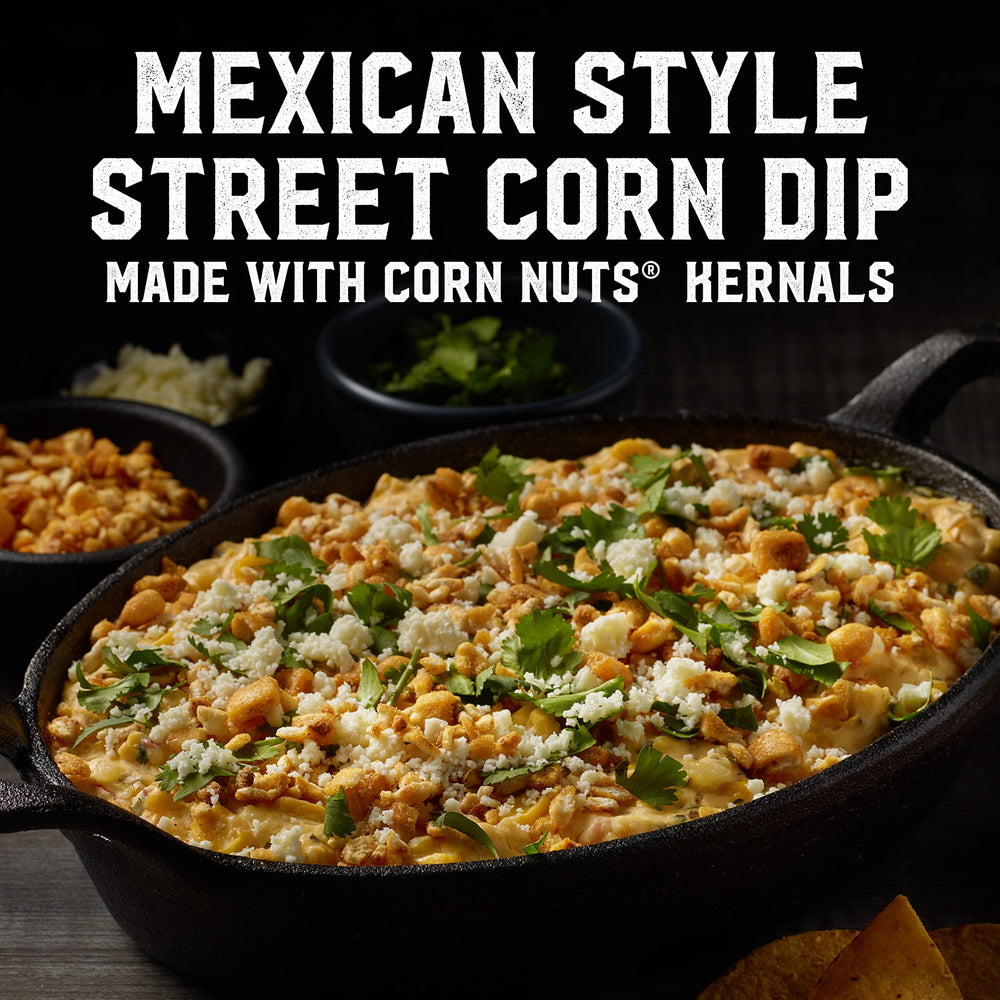 Corn Nuts etiqueta nutricional legible en el reverso para información clara