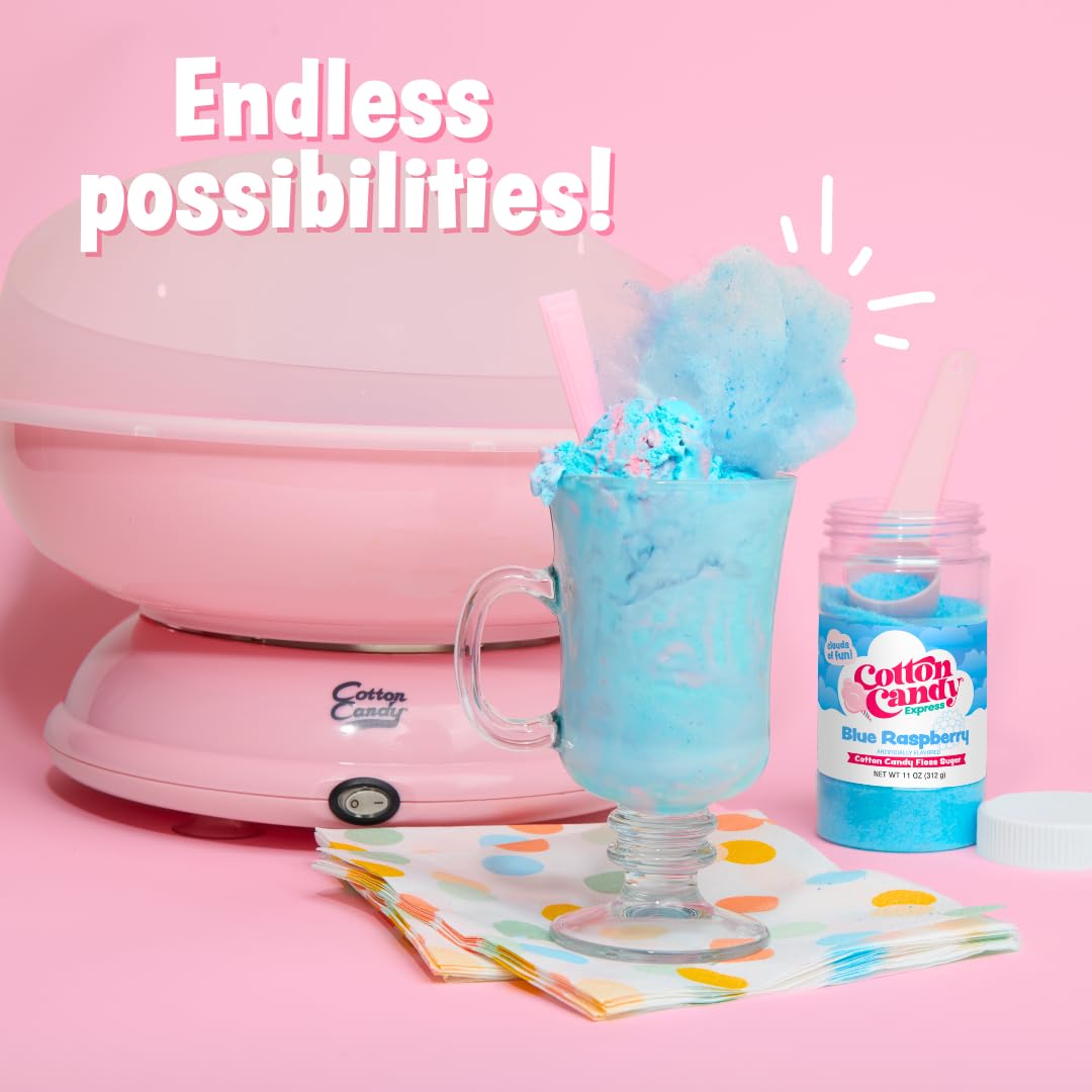 Cotton Candy Express mesa de fiesta con algodones listos para sorprender invitados