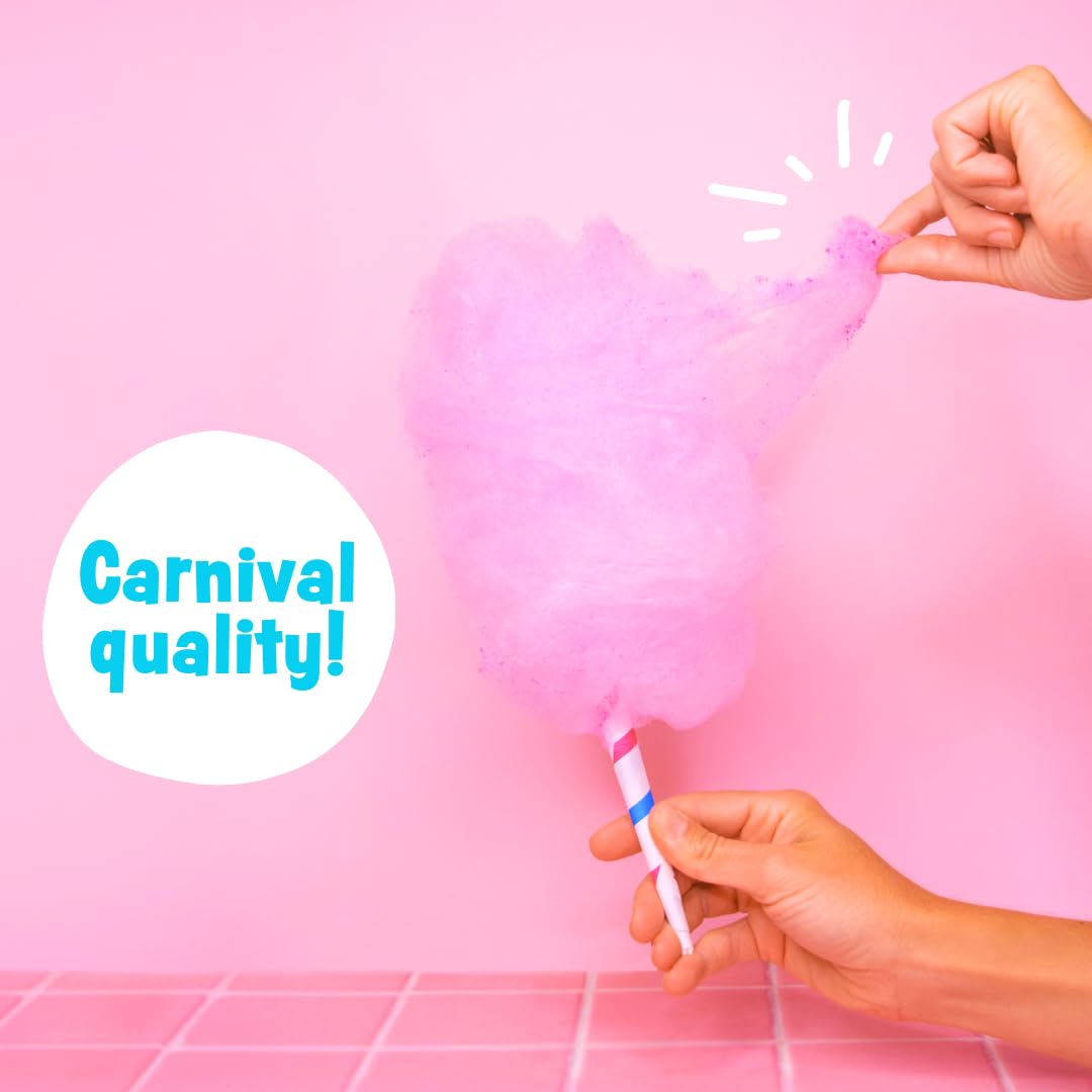 Cotton Candy Express algodón de azúcar servido en cono para presentación festiva