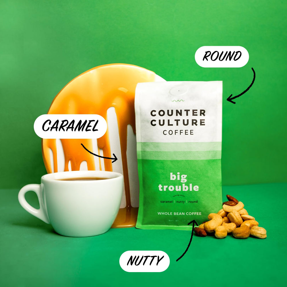 Counter Culture grano Big Trouble en primer plano, destaca frescura