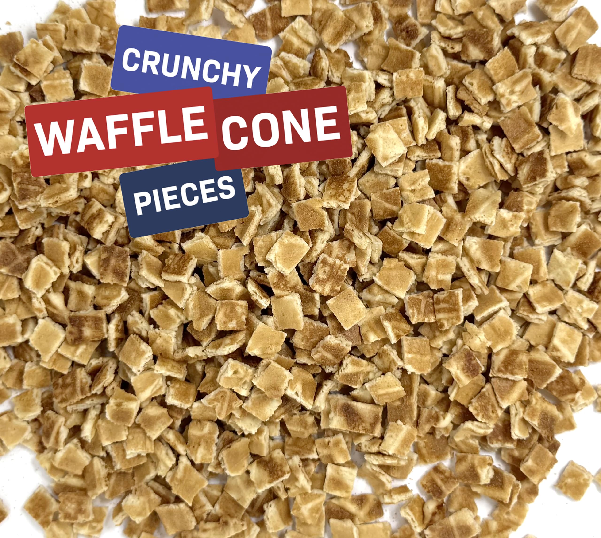 crait primer plano textura crujiente de los waffle cone pieces