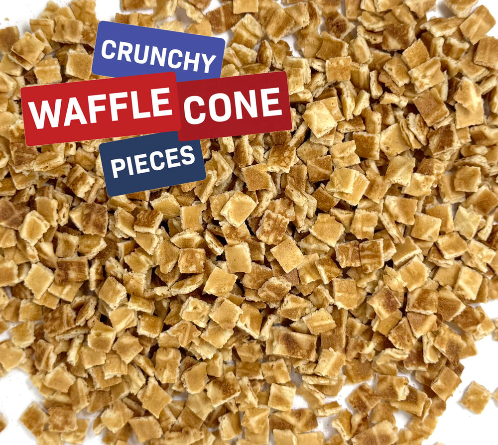 crait primer plano textura crujiente de los waffle cone pieces