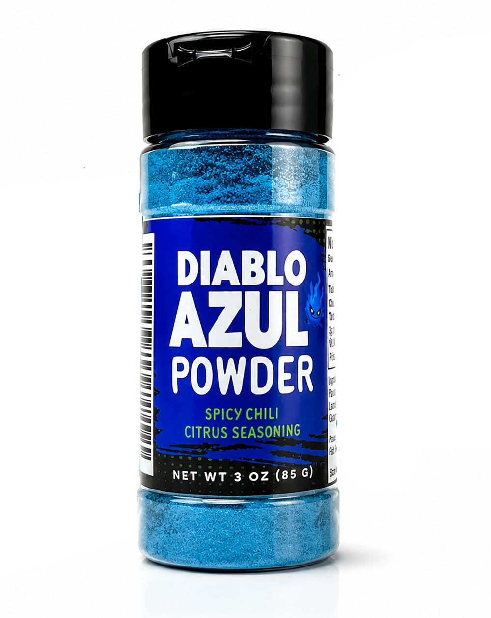 crait frasco frontal azul vibrante para sazonar snacks