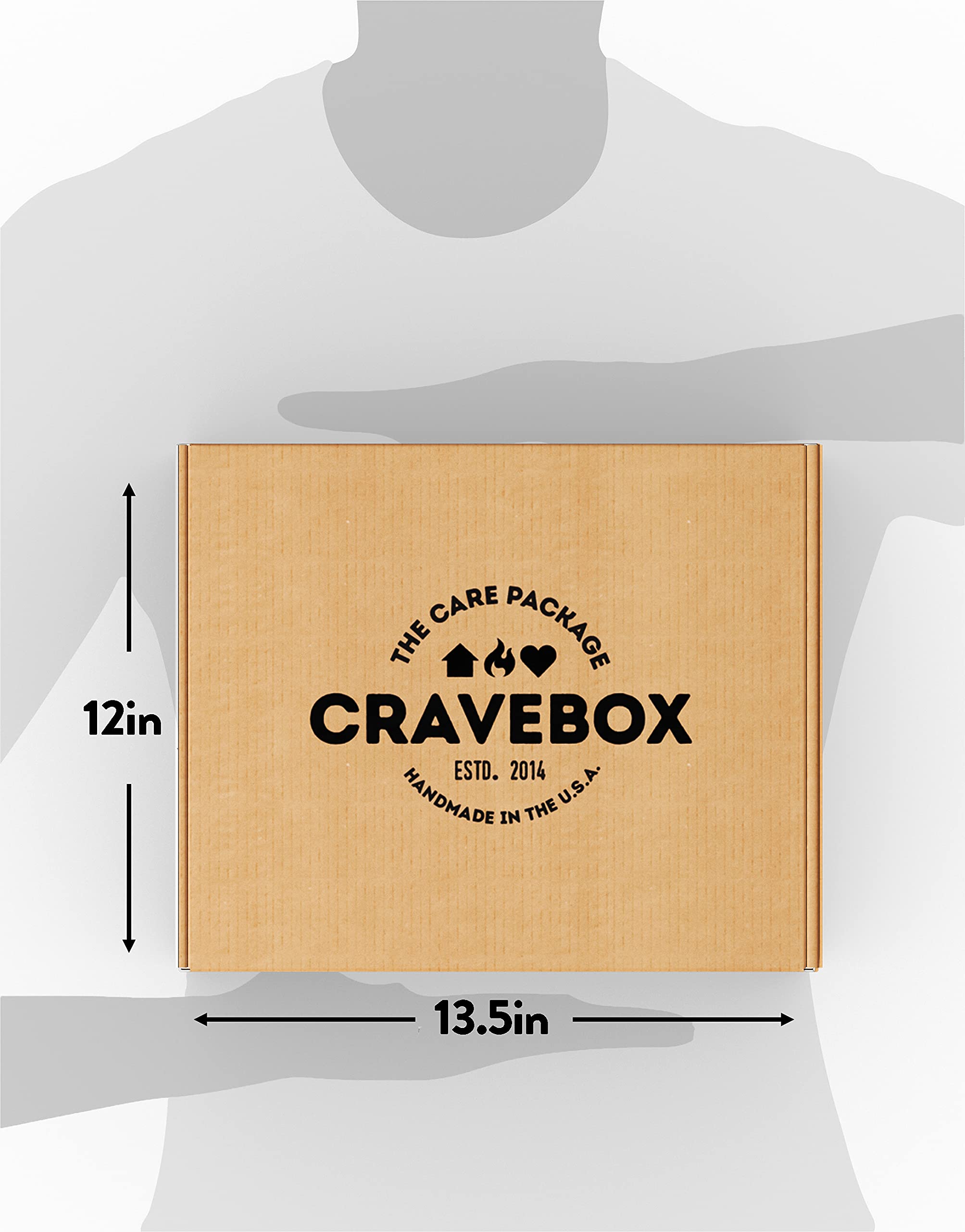 CRAVEBOX comparado con mano, visualiza tamaño y cantidad conveniente