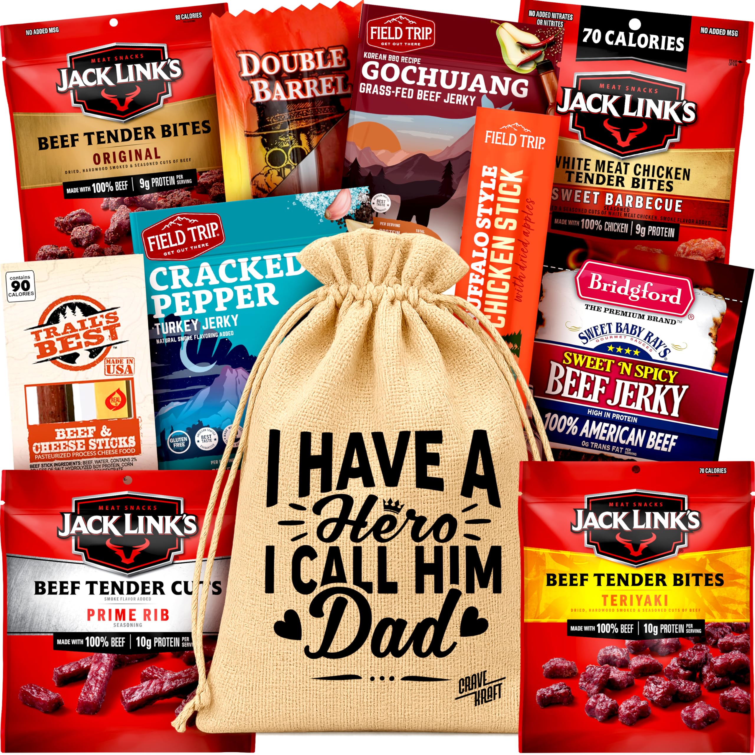 Cravekraft caja frontal con jerky lista para regalar y sorprender