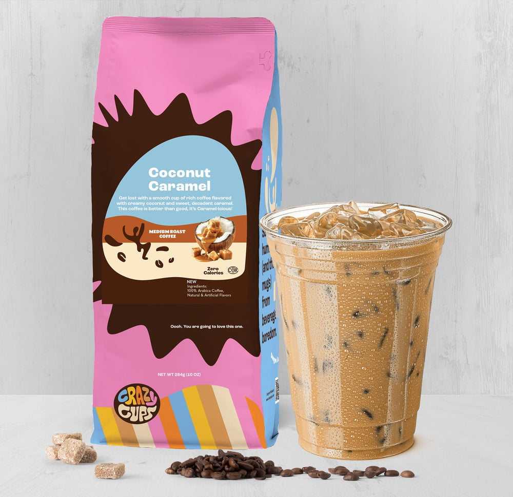 Crazy Cups iced coffee en vaso con hielo, refresca con sabor natural