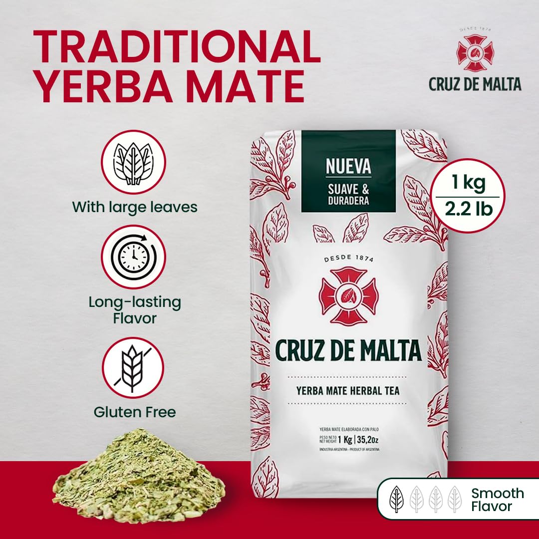 Cruz de Malta infusión servida en porongo lista para cebar y compartir