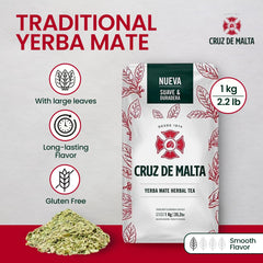 Cruz de Malta infusión servida en porongo lista para cebar y compartir