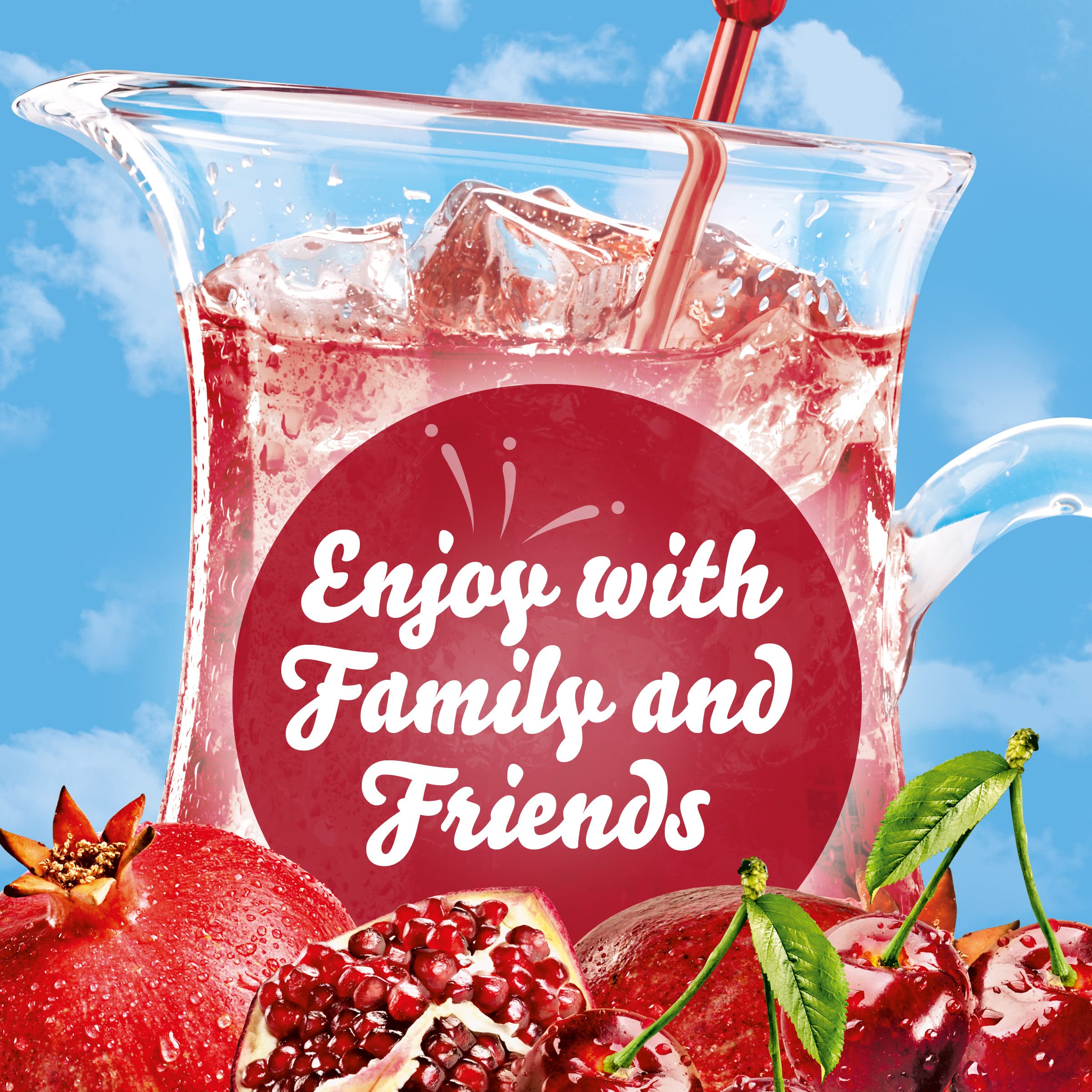 Crystal Light escena en cocina con agua y sobres para uso familiar y oficina