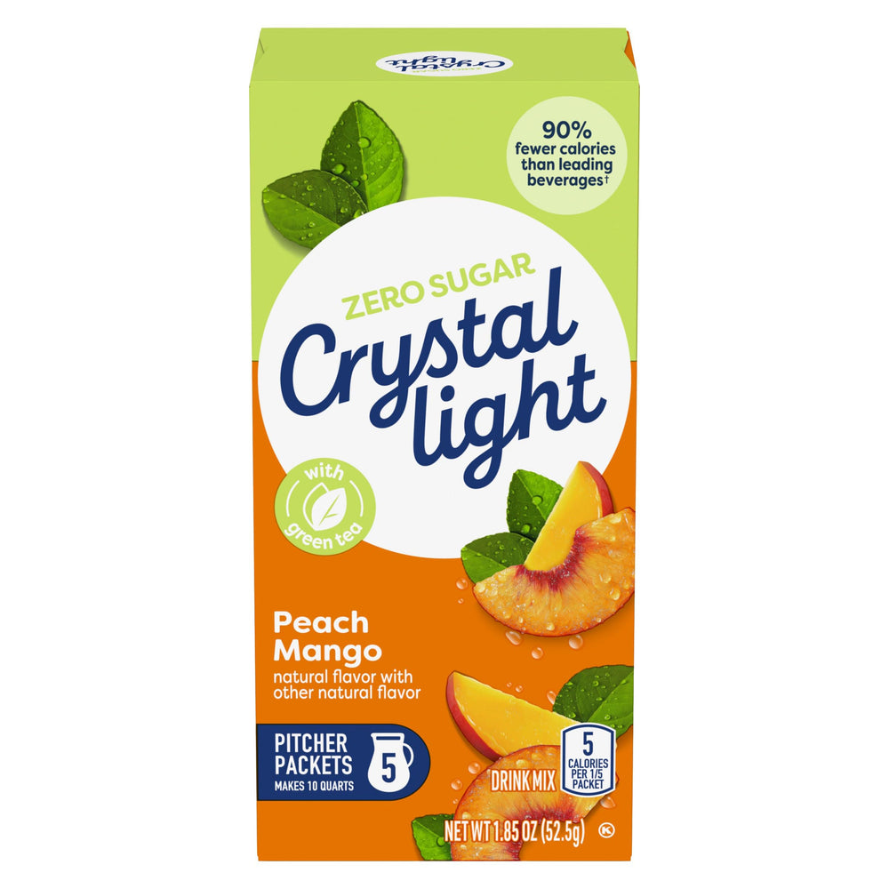 Crystal Light detalle de paquetes internos listos para usar