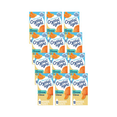 Crystal Light empaque frontal mostrando cantidad y sabor cítrico, conveniencia inmediata