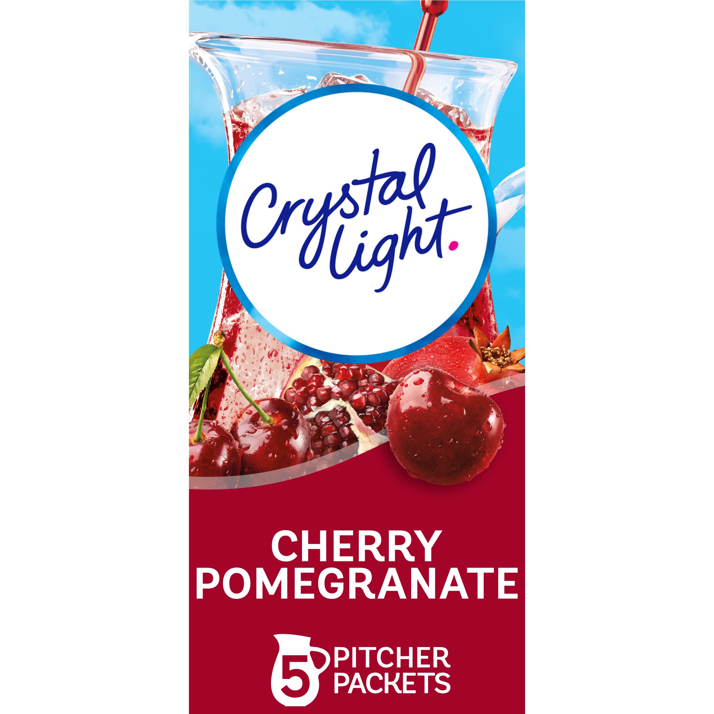 Crystal Light paquete frontal mostrando 60 sobres y beneficio de conveniencia