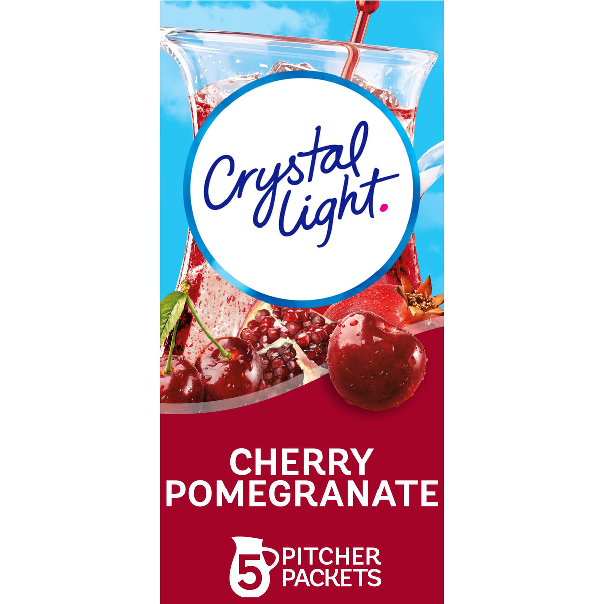 Crystal Light paquete frontal mostrando 60 sobres y beneficio de conveniencia