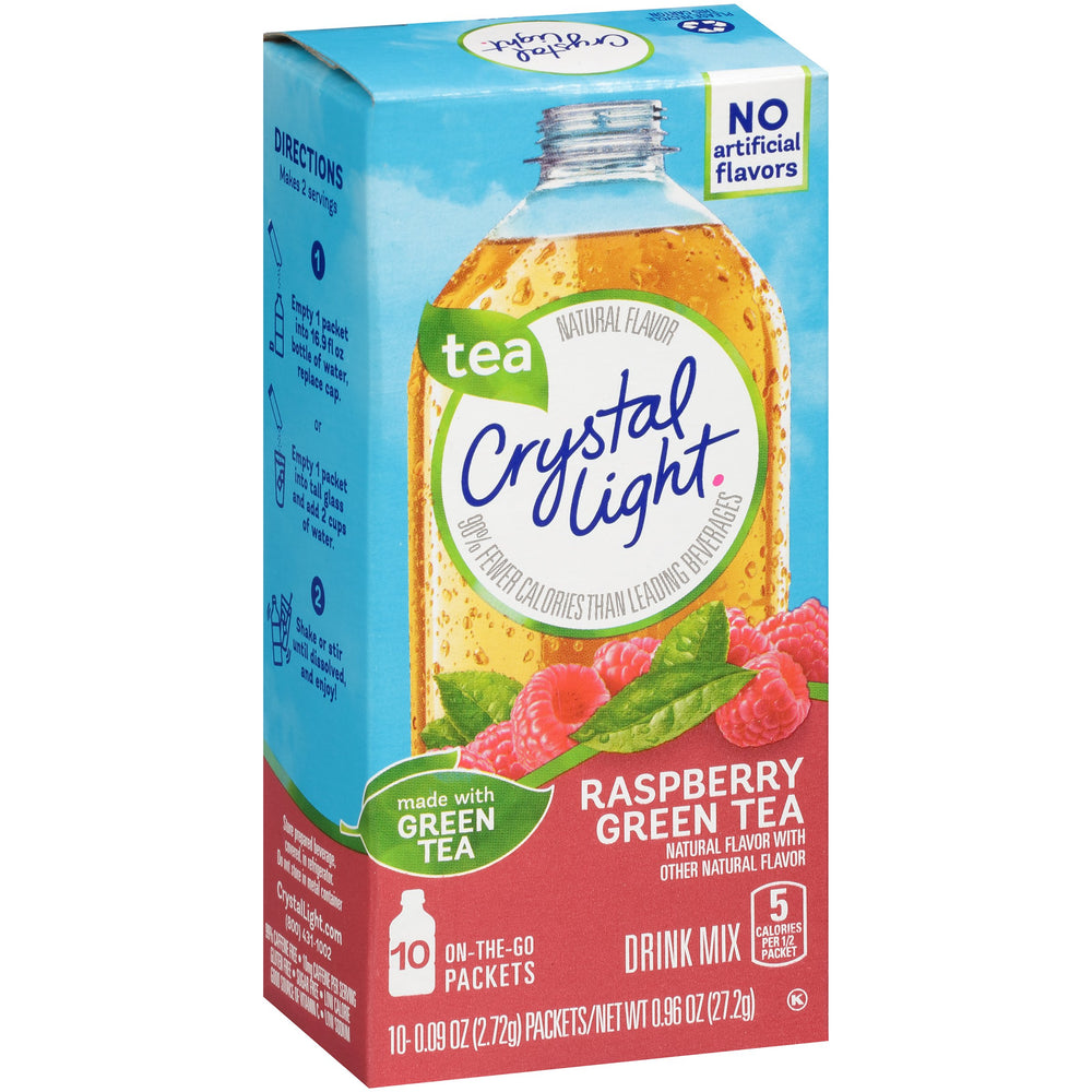 Crystal Light frente del empaque mostrando variedad y conveniencia