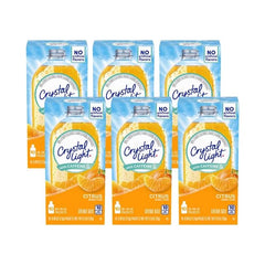 Crystal Light sobre frontal mostrando diseño del empaque y ventaja portable