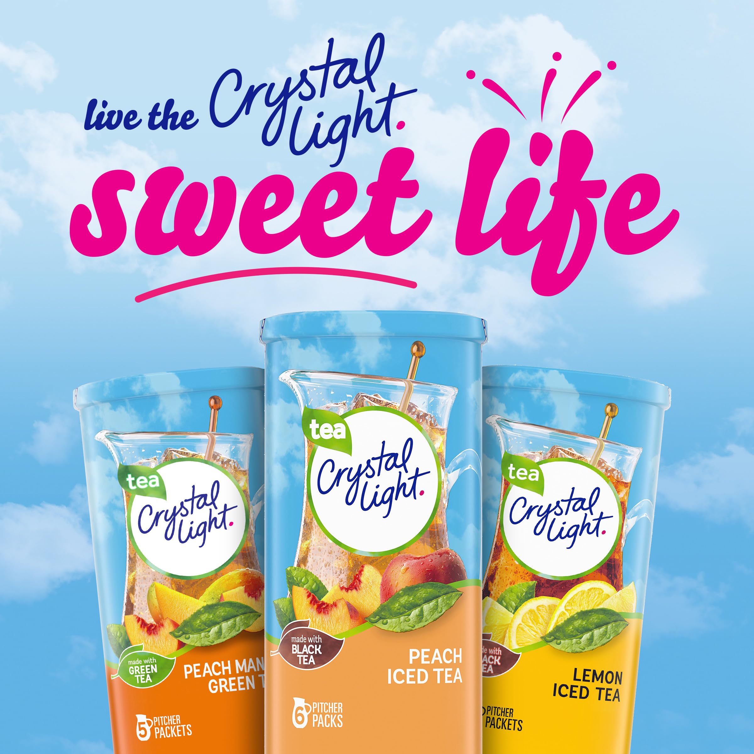 Crystal Light bebida servida en reunión familiar, opción baja en calorías