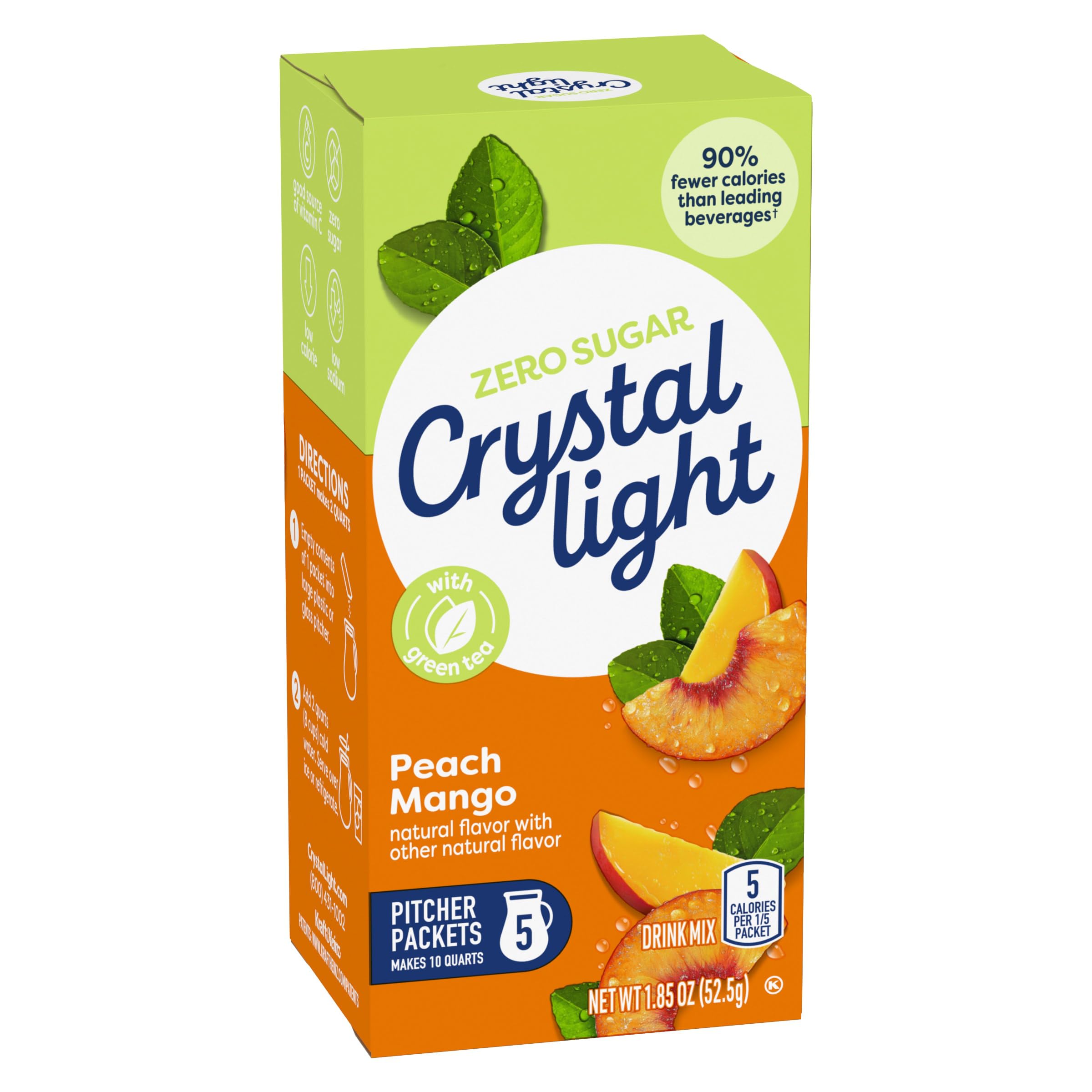 Crystal Light vaso preparado con hielo refresca al instante