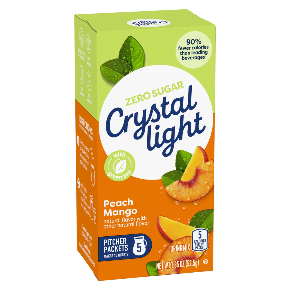 Crystal Light vaso preparado con hielo refresca al instante