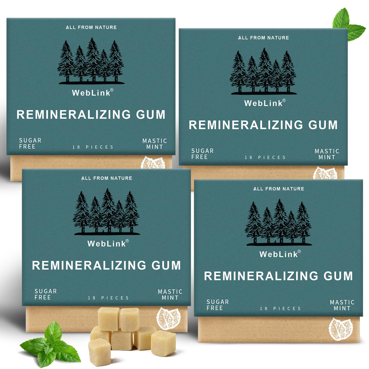CURIPLAYA paquete frontal del chicle mastic mint, práctico para llevar y refrescar