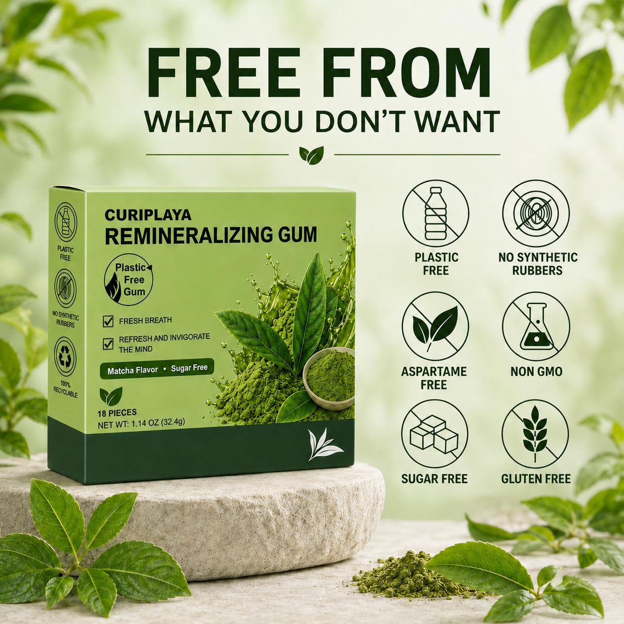 CURIPLAYA etiqueta con lista de ingredientes limpia y sin aspartame