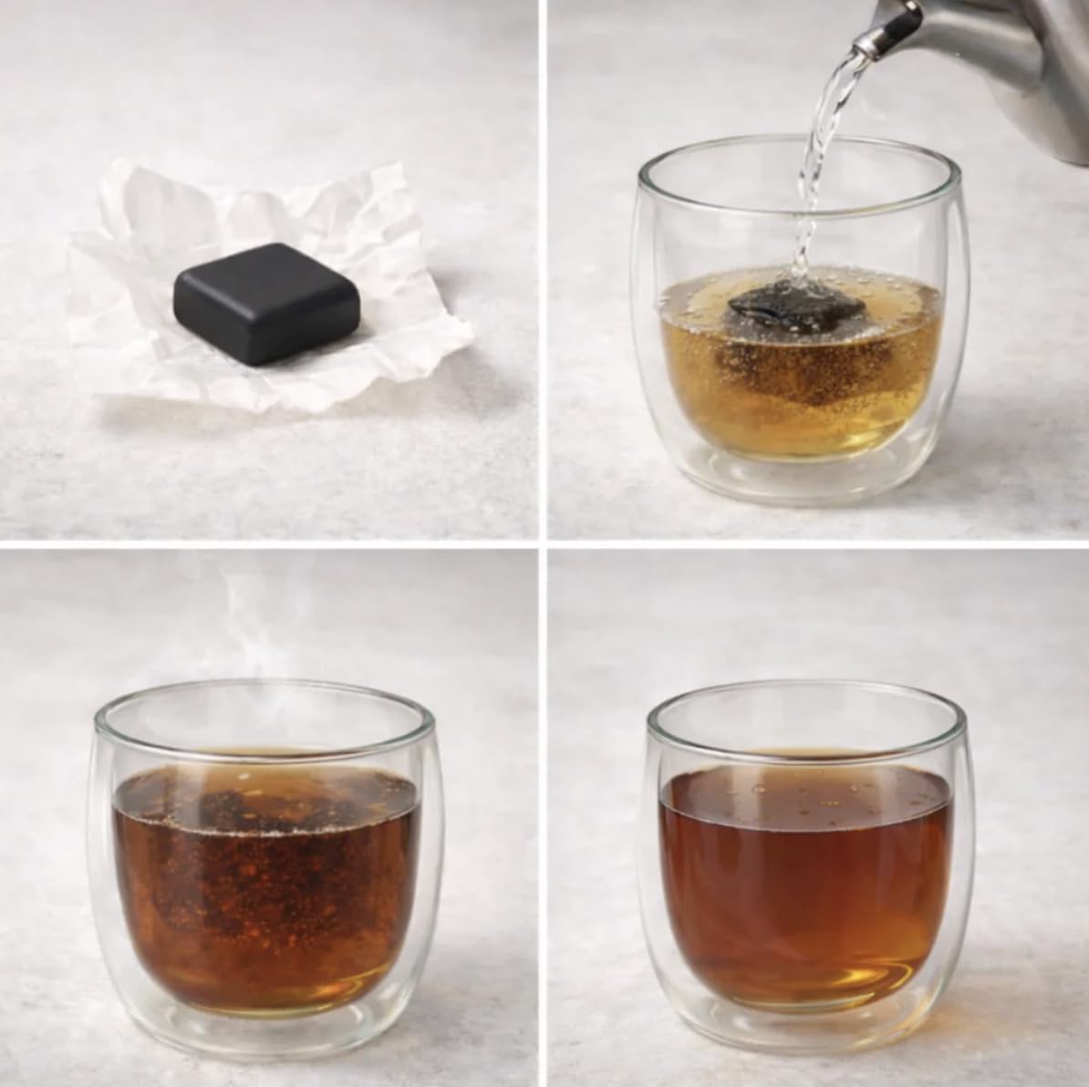 CUSHLA taza con resina disuelta en agua caliente para una infusión instantánea